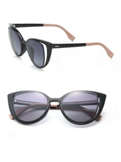 Fendi Cat's-eye 51mm Sunglasses In Black