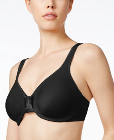 Olga Signature Support Satin Underwire Bra 35002 In Black