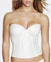 Dominique Rachelle Satin Strapless Corset Bustier 7750 In White