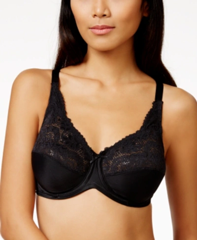 Lilyette Comfort Lace Minimizer Bra in Blue