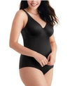 Maidenform Women's Light Tummy-control Comfort Devotion Full Coverage Bodysuit 1056 In Black
