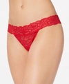 Maidenform Sexy Must Have Sheer Lace Thong Underwear Dmeslt In Camera Red-y Lace