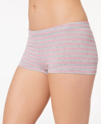 Maidenform Dream Cotton Tailored Boyshort Underwear Dm0002 In Pink Ribbon Stripe