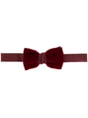 Lanvin Velvet And Satin Bow Tie In Red