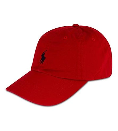 Polo Ralph Lauren Mens Red And Blue Classic Cotton Cap In Rl2000 Red/blue