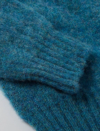 Bhode Supersoft Lambswool Jumper (made In Scotland) In Blue