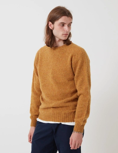 Bhode Supersoft Lambswool Jumper (made In Scotland) - Cumin Yellow