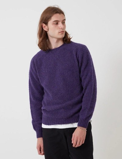 Bhode Supersoft Lambswool Jumper (made In Scotland) - Royal Violet In Purple