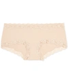 A Pea In The Pod Scalloped Lace Trim Boy Shorts Maternity Underwear In Nude