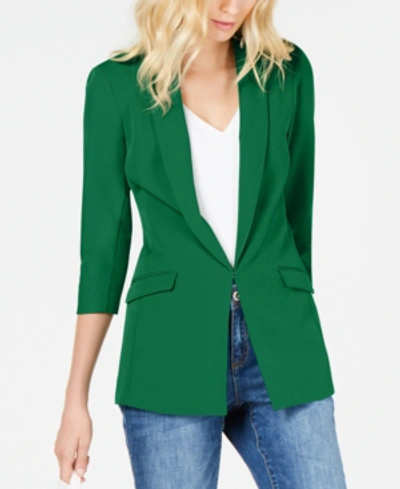 Inc International Concepts Plus Size 3/4-sleeve Blazer, Created For Macy's In Dark Emerald