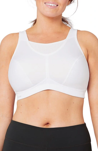 Glamorise Women's Plus Size Sport No-bounce Camisole Bra 1066 In White