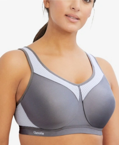 Glamorise High Impact Seamless Underwire Sports Bra In Grey