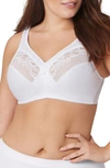 Glamorise Women's Full Figure Plus Size Magiclift Wirefree Minimizer Support Bra In White