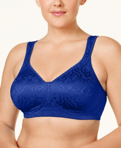 Playtex 18 Hour Ultimate Lift And Support Wireless Bra 4745 In Blue Velvet