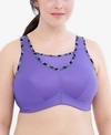 Glamorise Women's Plus Size Sport No-bounce Camisole Bra 1066 In Purple