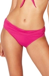 Bleu By Rod Beattie Bleu Rod Beattie Sarong Hipster Bikini Bottoms Women's Swimsuit In Pink Rouge