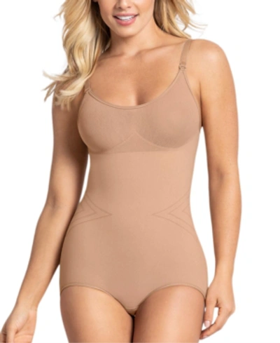 Leonisa Totally Invisible Complete Bodysuit Shaper In Beige