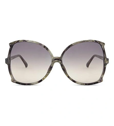 Linda Farrow Lfl514 Oversized Sunglasses In Grey Marble