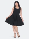 White Mark Women's Crystal Dress In Black