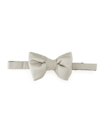 Tom Ford Solid Silk Bow Tie In Gray