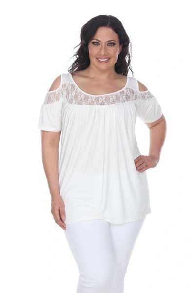 White Mark Plus Size Bexley Tunic Top In White