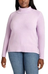 Adyson Parker Women's Seed Stitch Roll Neck Sweater In Primrose Purple