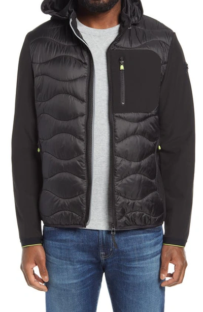 Brax Vince Quilted Water Repellent Jacket In Black