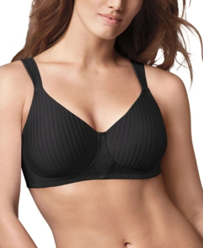 Playtex Secrets Women's Ultra Soft Full Coverage Comfortflex Fit Convertible Wireless Bra Us4830 In Black Stripe