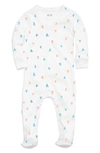 Infant Babies' 1212 The Nightly Fitted One-piece Pajamas In Pastel Hearts
