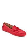 Aerosoles Brookhaven Loafer With Bow Women's Shoes In Red Leather