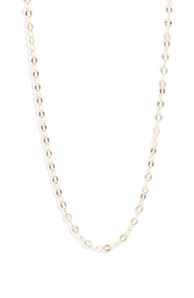 Poppy Finch Oval Shimmer Necklace In Yellow Gold
