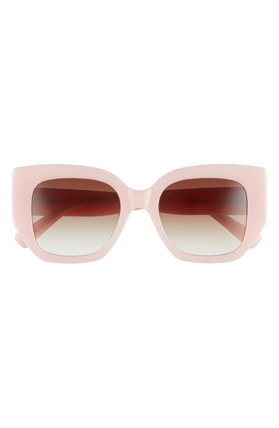 Diff X Uncommon James By Kristin Cavallari 52mm Butterfly Sunglasses In Pink/ Brown Gradient