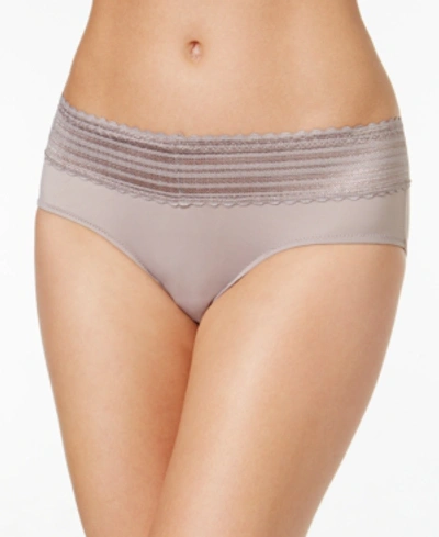 Warner's No Pinching No Problems Lace Hipster Underwear 5609j In Mink