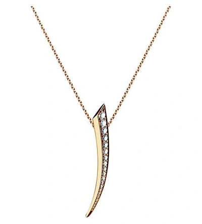 Shaun Leane Sabre 18ct Rose-gold And Diamond Pendant Necklace