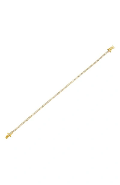 Adinas Jewels Cubic Zirconia Tennis Anklet In Gold