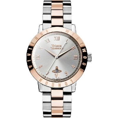 Vivienne Westwood Vv152rssl Stainless Steel And Pvd Rose Gold-plated Watch In Silver