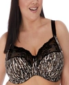 Elomi Full Figure Morgan Banded Underwire Stretch Lace Bra El4110, Online Only In Ocelot