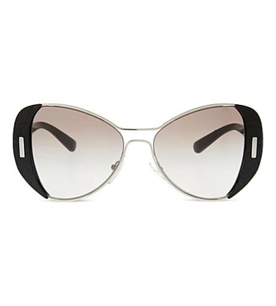 Prada Pr60ss Mod Butterfly-frame Sunglasses In Silver