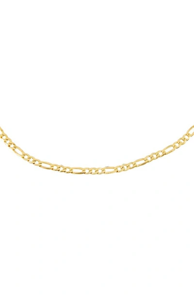Adinas Jewels Figaro Chain Necklace In Gold