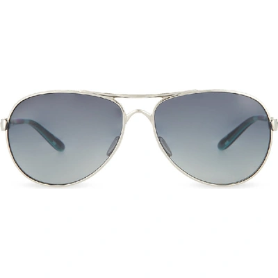 Oakley Chrome Aviator Sunglasses In Nero