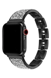 Posh Tech Crystal Apple Watch® Se & Series 7/6/5/4/3/2/1 Bracelet Watchband In Black-42/ 44mm