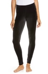 Felina Cozy Super Soft Velour Legging In Shark