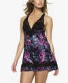 Jezebel Women's Muse Satin And Lace Chemise In Star Jasmine Floral