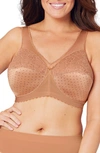 Glamorise Women's Full Figure Plus Size Magiclift Original Wirefree Support Bra In Cappuccino