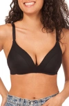 Lively The No-wire Push Up Bra In Jet Black