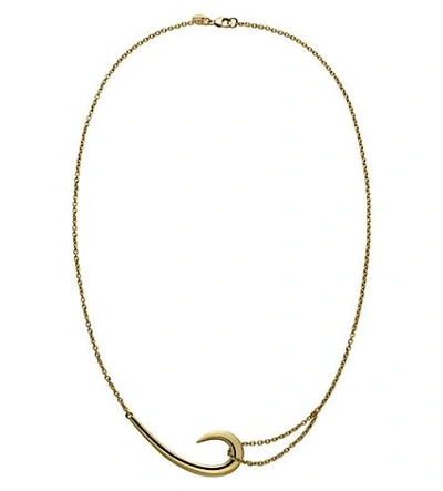 Shaun Leane Sterling Silver And Gold-plate Hook Necklace In Nero