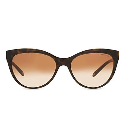 Tiffany & Co Tf4119 Havana Cat-eye-frame Sunglasses