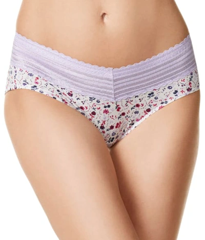 Warner's No Pinching No Problems Lace Hipster Underwear 5609j In Multi Color Dot