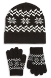 Tucker + Tate Kids' Hat & Gloves Set In Black