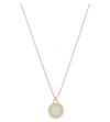 Marc Jacobs Enamel Logo Disc Necklace In Cream